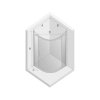 NEW TRENDY Kabina prysznicowa półokrągła NEW KOMFORT 90x90x195 szkło czyste 6mm K-0436
